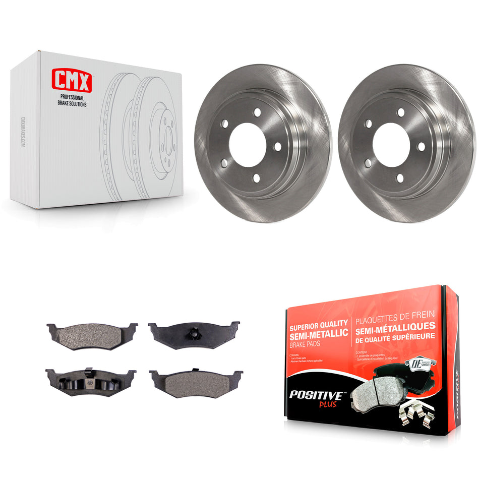 Rear Disc Brake Rotors And Semi-Metallic Pads Kit For Chrysler Dodge Intrepid 300M Concorde LHS Eagle Vision New Yorker K8F-101637
