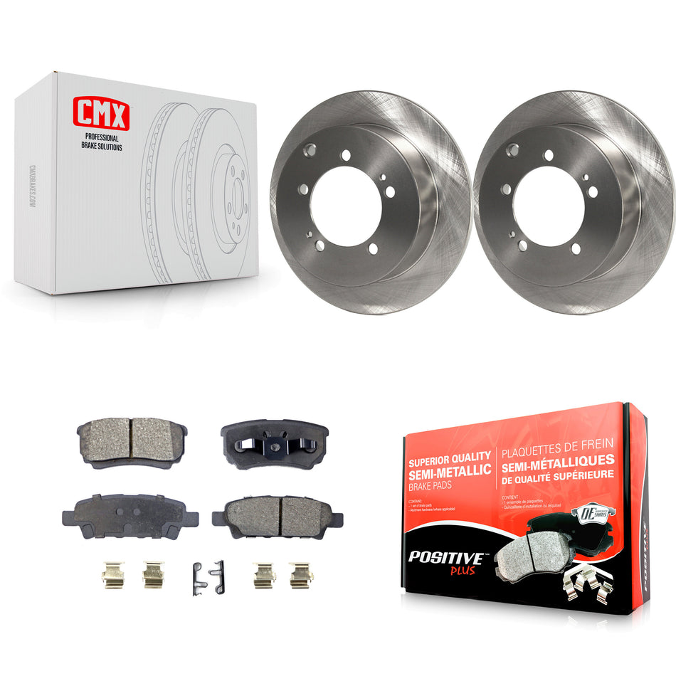 Rear Disc Brake Rotors And Semi-Metallic Pads Kit For Mitsubishi Lancer Outlander K8F-101640