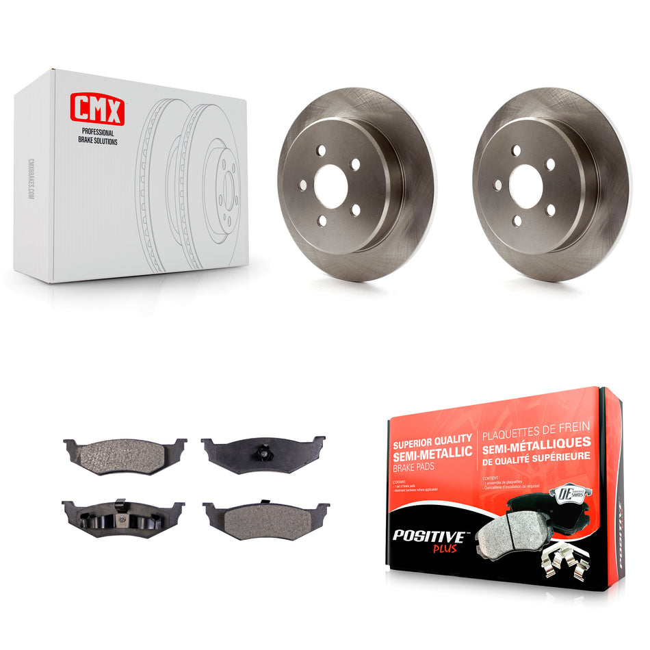 Rear Disc Brake Rotors And Semi-Metallic Pads Kit For Chrysler PT Cruiser Dodge Neon K8F-101649