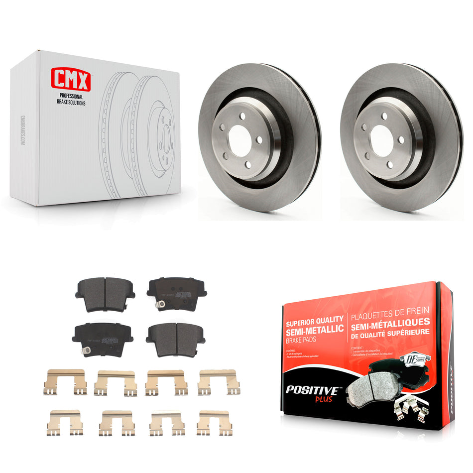 Rear Disc Brake Rotors And Semi-Metallic Pads Kit For 2015 Dodge Charger R T Scat Pack with 6.4L K8F-101659