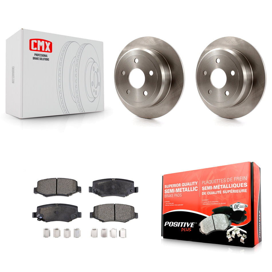 Rear Disc Brake Rotors And Semi-Metallic Pads Kit For Jeep Wrangler JK K8F-101664