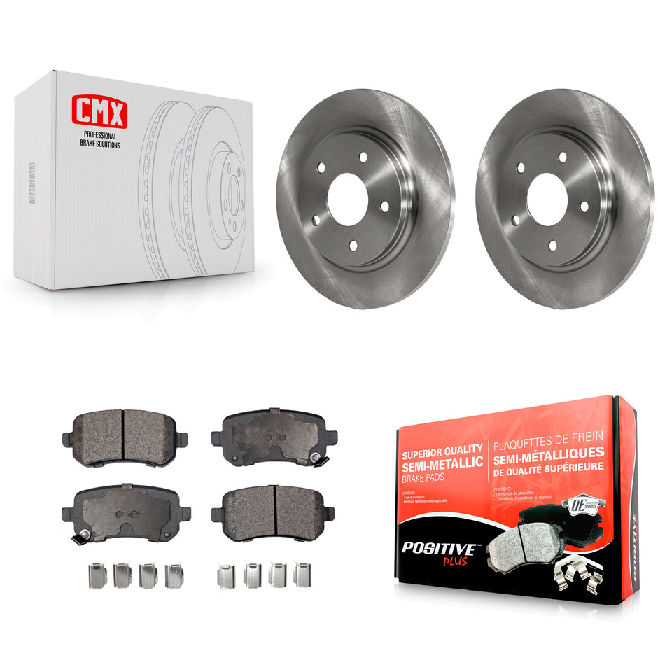 Rear Disc Brake Rotors And Semi-Metallic Pads Kit For Dodge Grand Caravan Chrysler Town & Country Journey Volkswagen Routan Ram C/V K8F-101671