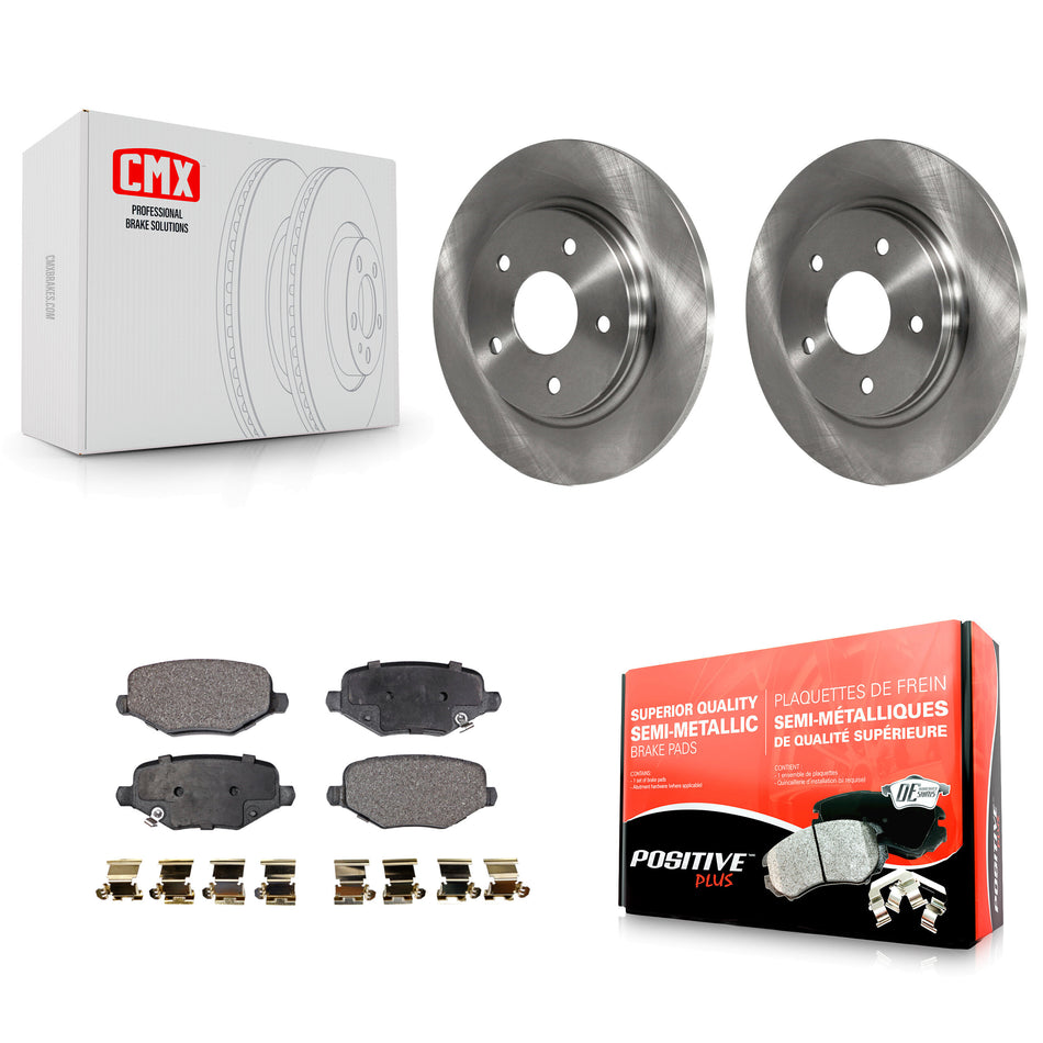 Rear Disc Brake Rotors And Semi-Metallic Pads Kit For Dodge Grand Caravan Chrysler Town & Country Journey Ram C/V Volkswagen Routan K8F-101673