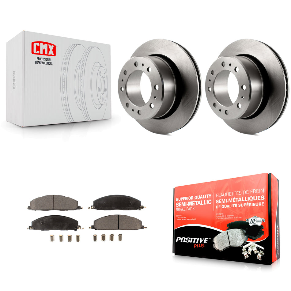 Rear Disc Brake Rotors And Semi-Metallic Pads Kit For Ram 2500 3500 1500 Dodge K8F-101674