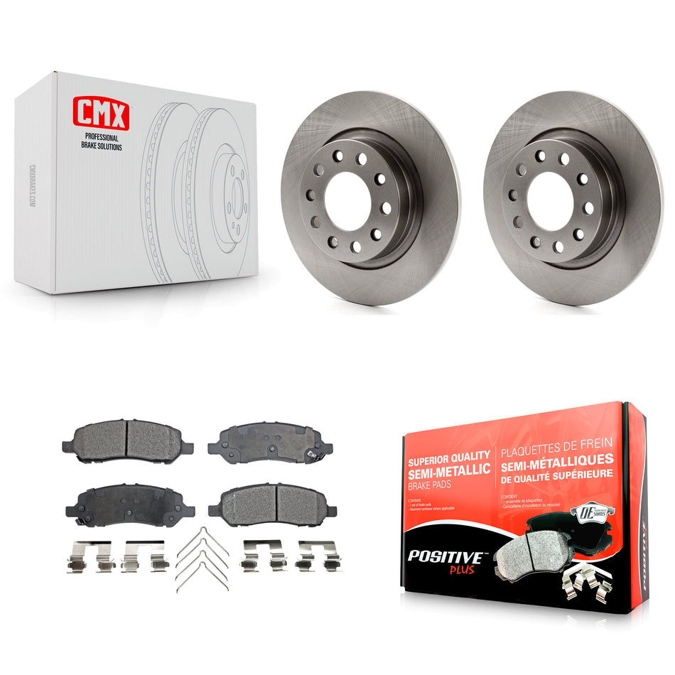 Rear Disc Brake Rotors And Semi-Metallic Pads Kit For 2013-2016 Dodge Dart K8F-101679