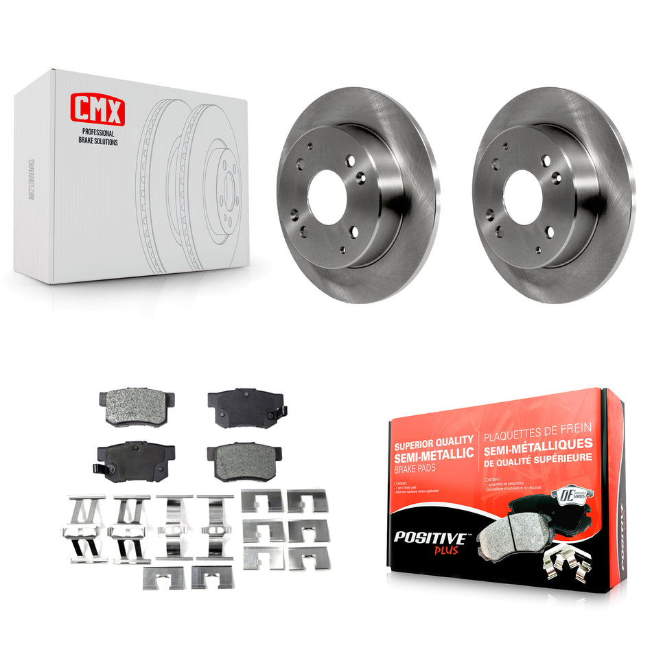 Rear Disc Brake Rotors And Semi-Metallic Pads Kit For Honda Accord Acura CL K8F-101693