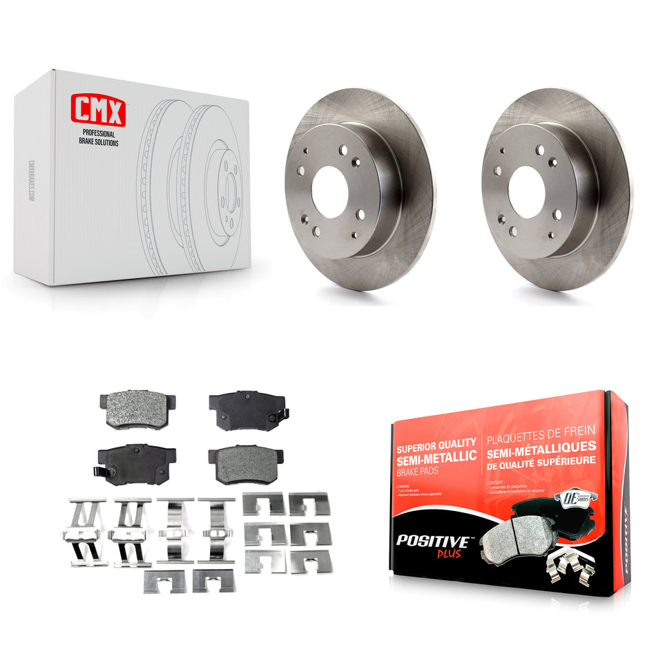 Rear Disc Brake Rotors And Semi-Metallic Pads Kit For Honda Accord Acura CL K8F-101709