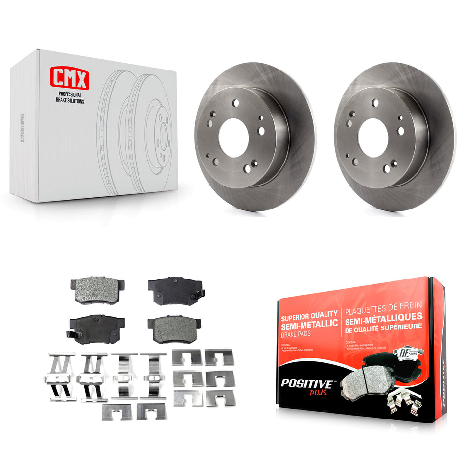 Rear Disc Brake Rotors And Semi-Metallic Pads Kit For Honda Accord Civic Acura RSX Integra K8F-101710