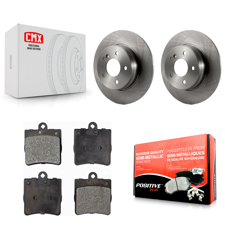 Rear Disc Brake Rotors And Semi-Metallic Pads Kit For 2007-2008 Mercedes-Benz SLK280 With Sport Package K8F-101712