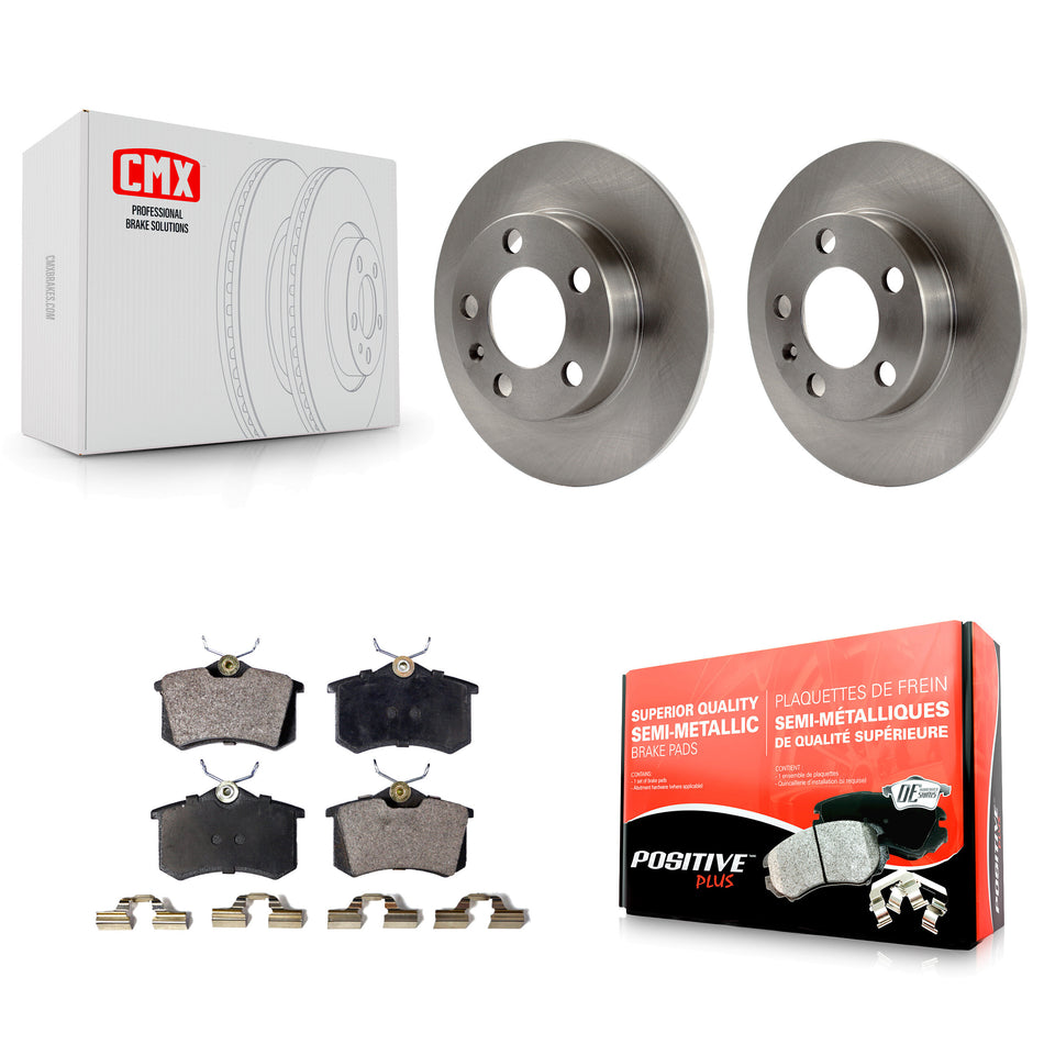 Rear Disc Brake Rotors And Semi-Metallic Pads Kit For Volkswagen Jetta Beetle Golf Audi TT City K8F-101716