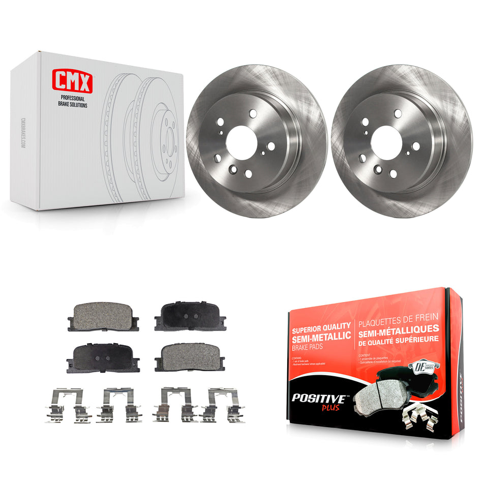 Rear Disc Brake Rotors And Semi-Metallic Pads Kit For 2001-2003 Toyota Highlander AWD K8F-101719