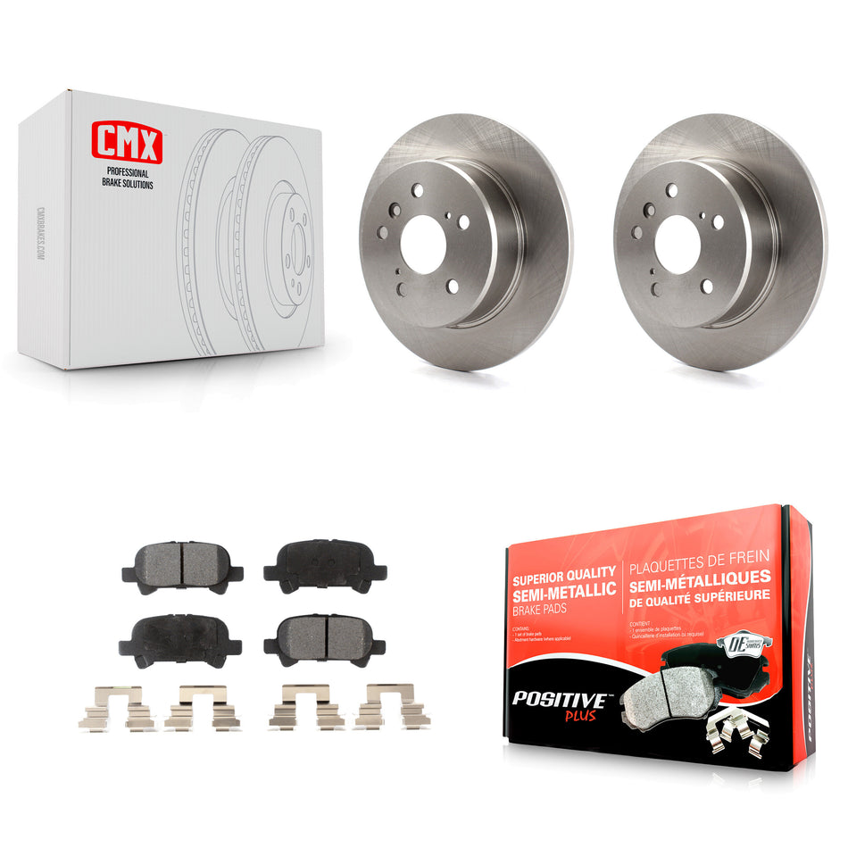 Rear Disc Brake Rotors And Semi-Metallic Pads Kit For 2000-2004 Toyota Avalon K8F-101720