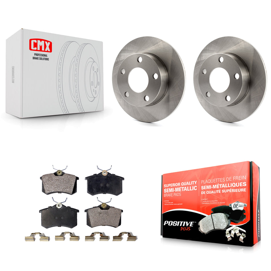 Rear Disc Brake Rotors And Semi-Metallic Pads Kit For Volkswagen Passat Audi A4 Quattro K8F-101722