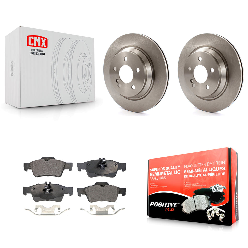Rear Disc Brake Rotors And Semi-Metallic Pads Kit For 2003-2006 Mercedes-Benz S430 S500 AWD K8F-101734