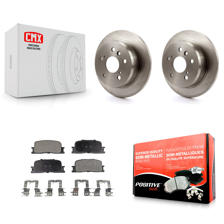 Rear Disc Brake Rotors And Semi-Metallic Pads Kit For Toyota Camry Lexus ES330 ES300 K8F-101741