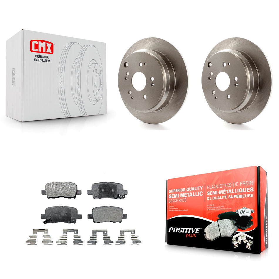 Rear Disc Brake Rotors And Semi-Metallic Pads Kit For 2002-2004 Honda Odyssey K8F-101746