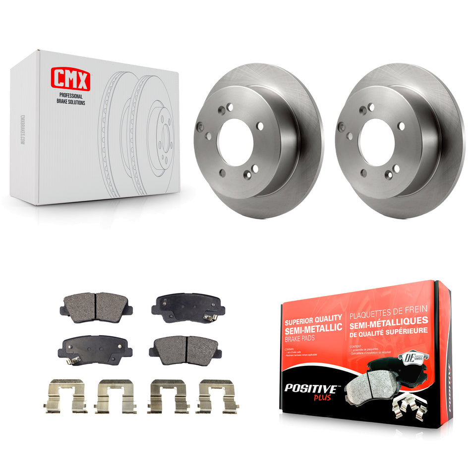 Rear Disc Brake Rotors And Semi-Metallic Pads Kit For Hyundai Sonata 2.4L K8F-101747