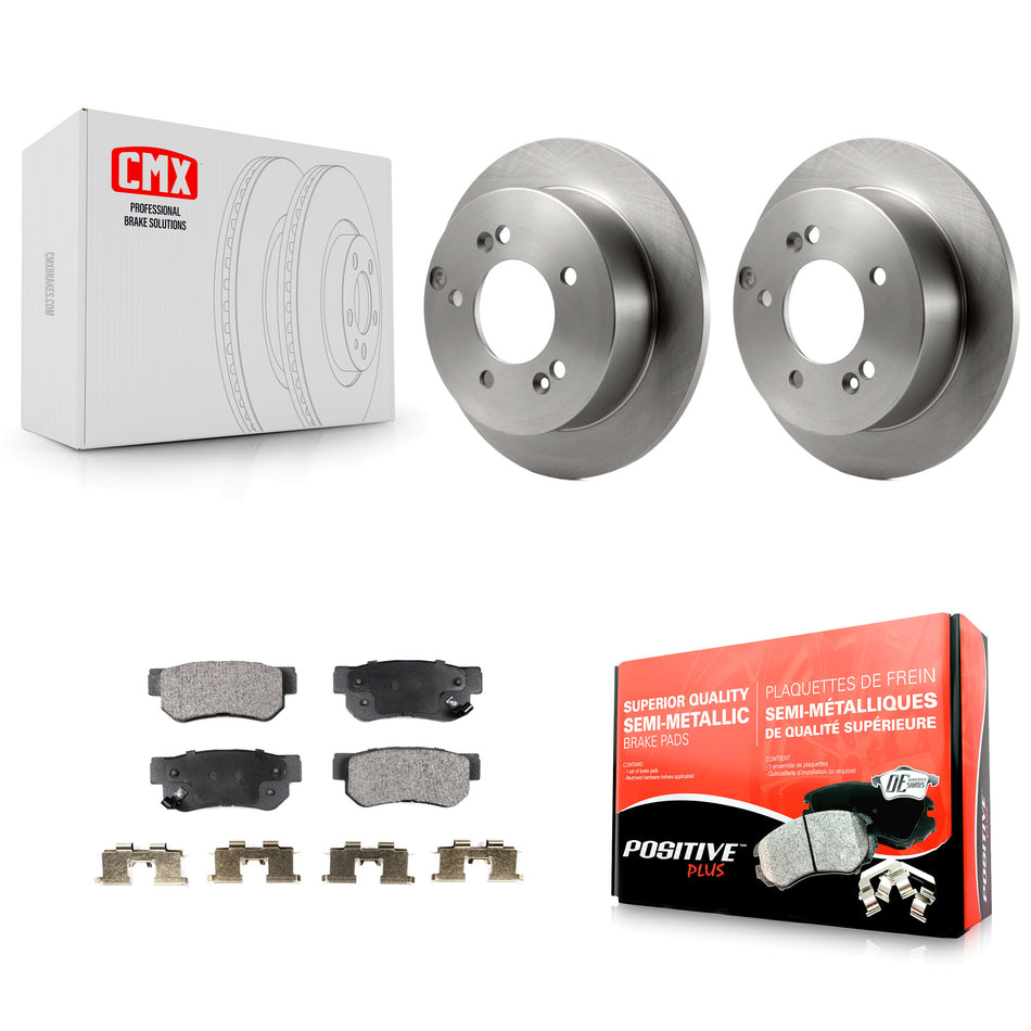 Rear Disc Brake Rotors And Semi-Metallic Pads Kit For Hyundai Sonata Kia Sportage Tucson Optima XG350 XG300 Magentis K8F-101748