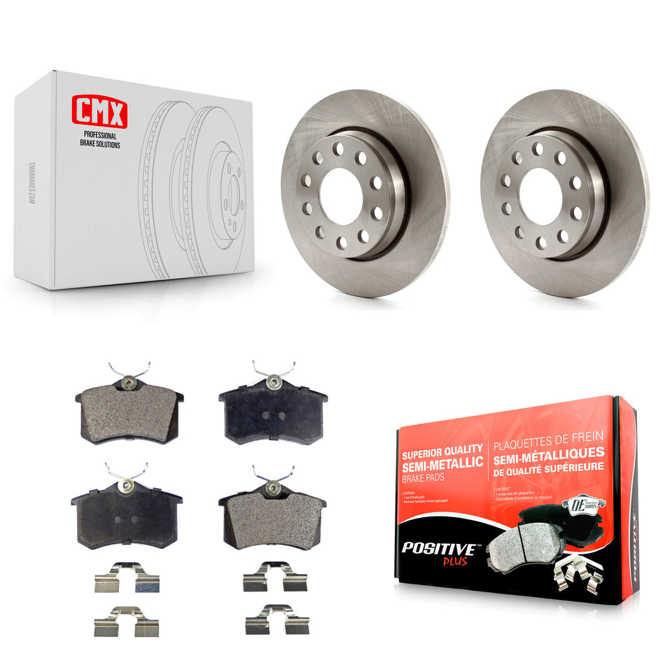 Rear Disc Brake Rotors And Semi-Metallic Pads Kit For Audi A4 Quattro With 255mm Diameter Rotor K8F-101750