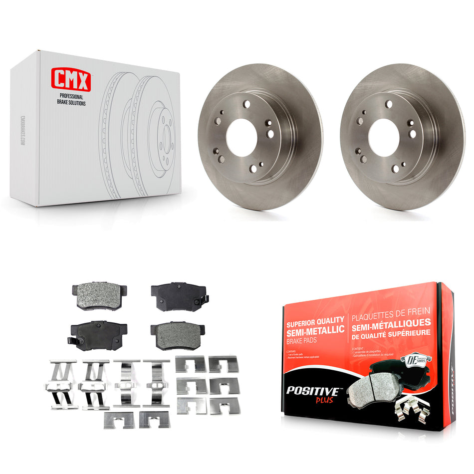 Rear Disc Brake Rotors And Semi-Metallic Pads Kit For Honda Accord Acura TSX K8F-101759