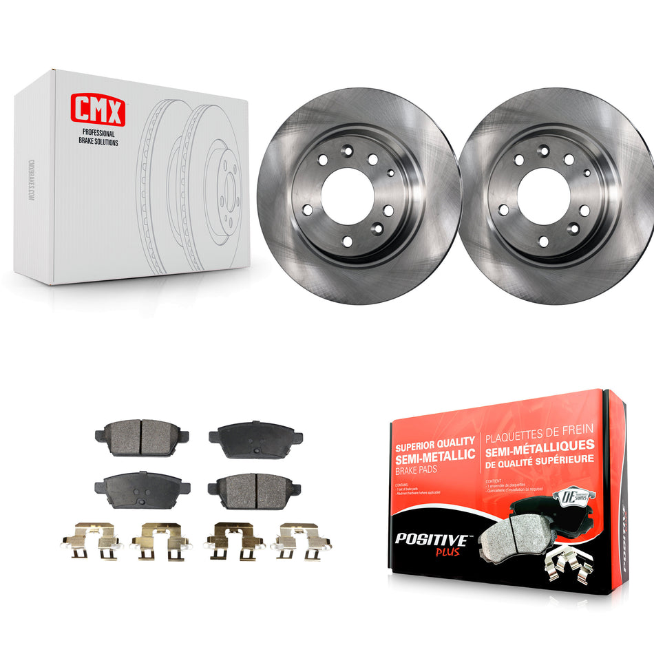 Rear Disc Brake Rotors And Semi-Metallic Pads Kit For Ford Fusion Mazda 6 Lincoln MKZ Mercury Milan Zephyr K8F-101764