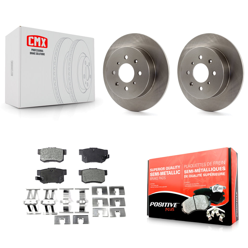 Rear Disc Brake Rotors And Semi-Metallic Pads Kit For Honda Civic Acura EL K8F-101766