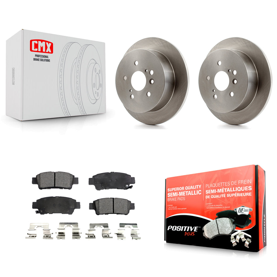 Rear Disc Brake Rotors And Semi-Metallic Pads Kit For 2004-2010 Toyota Sienna K8F-101774