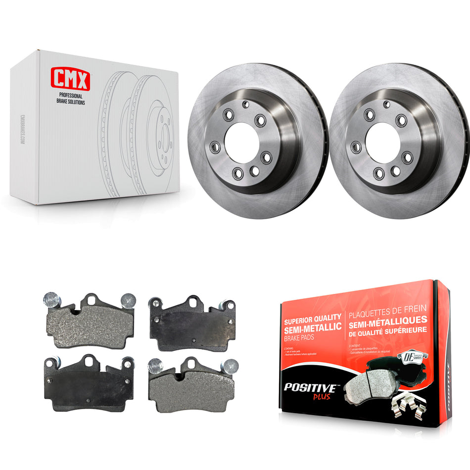 Rear Disc Brake Rotors And Semi-Metallic Pads Kit For Audi Q7 Porsche Cayenne Volkswagen Touareg K8F-101777