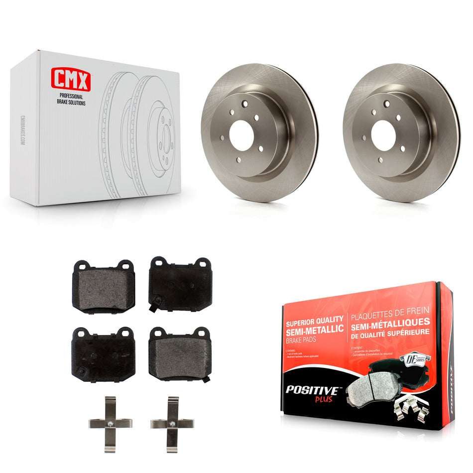 Rear Disc Brake Rotors And Semi-Metallic Pads Kit For Nissan 350Z Infiniti G35 INFINITI With Brembo Brakes K8F-101778