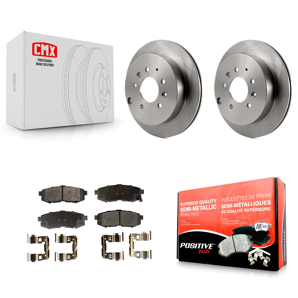 Rear Disc Brake Rotors And Semi-Metallic Pads Kit For 2004-2006 Mazda MPV K8F-101782