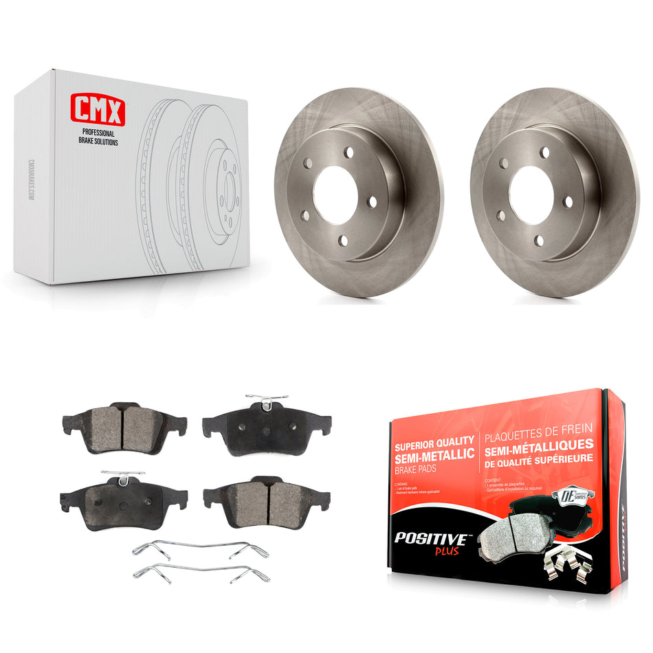 Rear Disc Brake Rotors And Semi-Metallic Pads Kit For Mazda 3 Sport K8F-101783