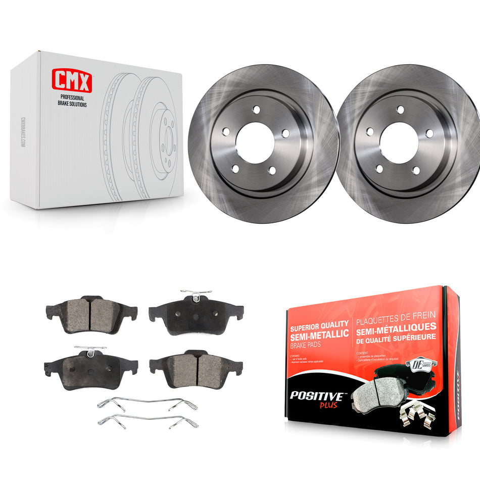 Rear Disc Brake Rotors And Semi-Metallic Pads Kit For Mazda 3 Sport K8F-101785