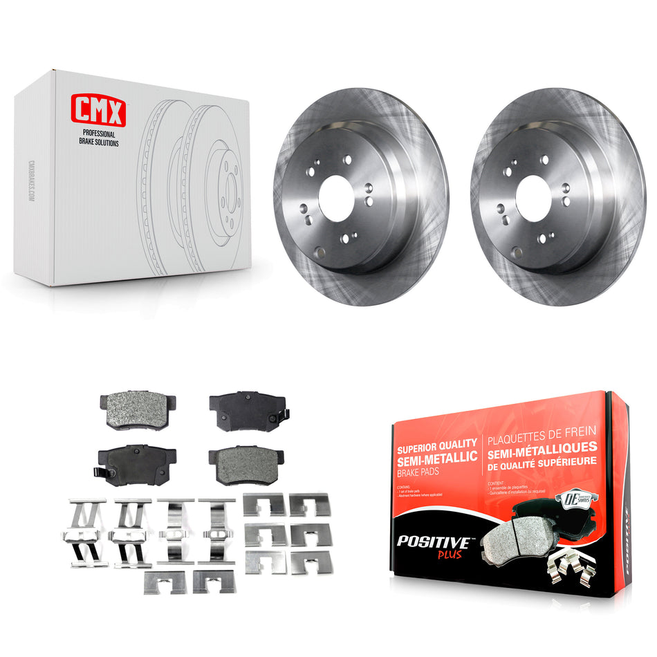 Rear Disc Brake Rotors And Semi-Metallic Pads Kit For Acura RDX K8F-101788