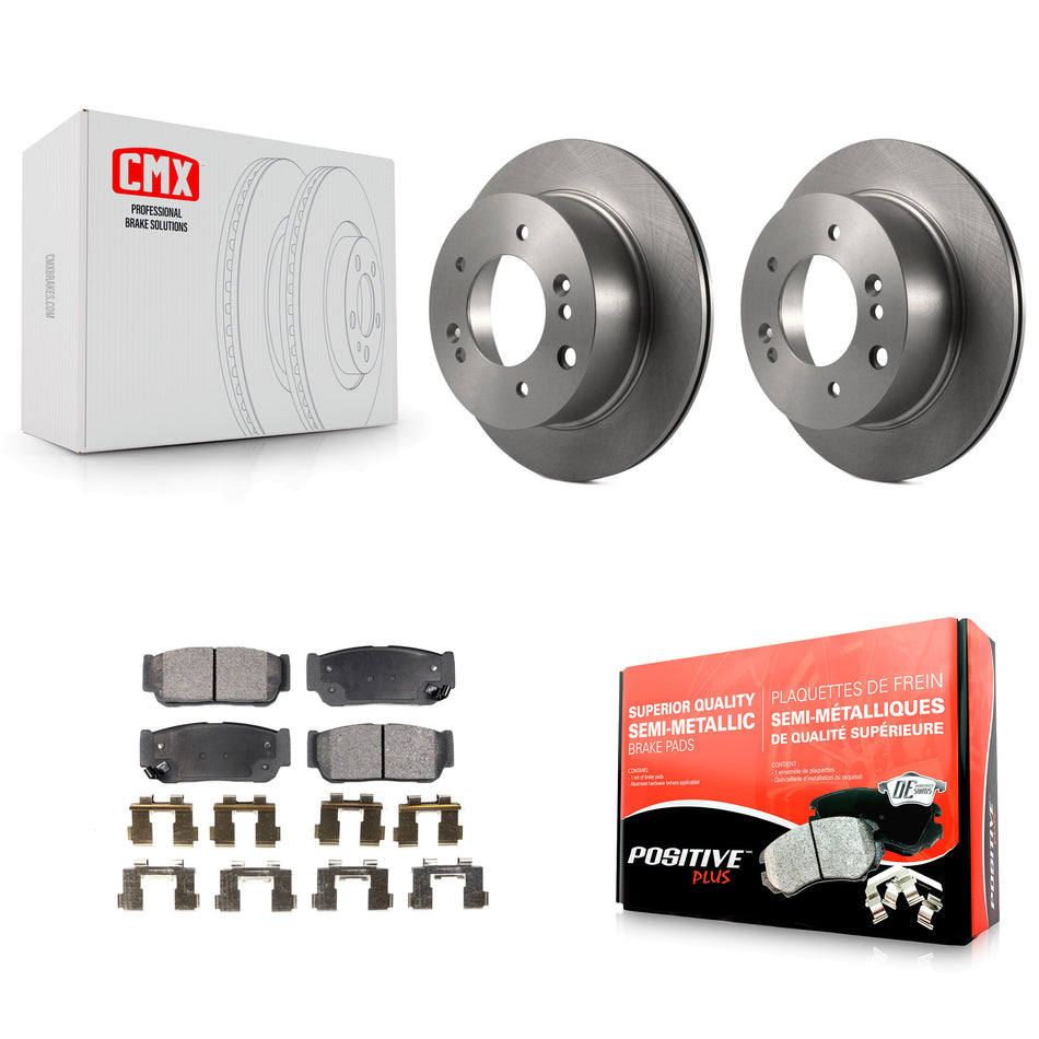 Rear Disc Brake Rotors And Semi-Metallic Pads Kit For 2003-2006 Kia Sorento K8F-101791