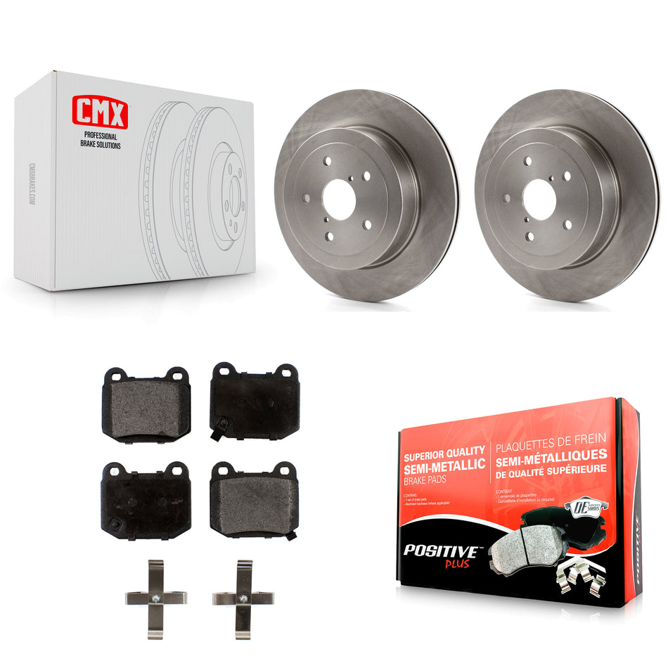 Rear Disc Brake Rotors And Semi-Metallic Pads Kit For Subaru Impreza K8F-101805