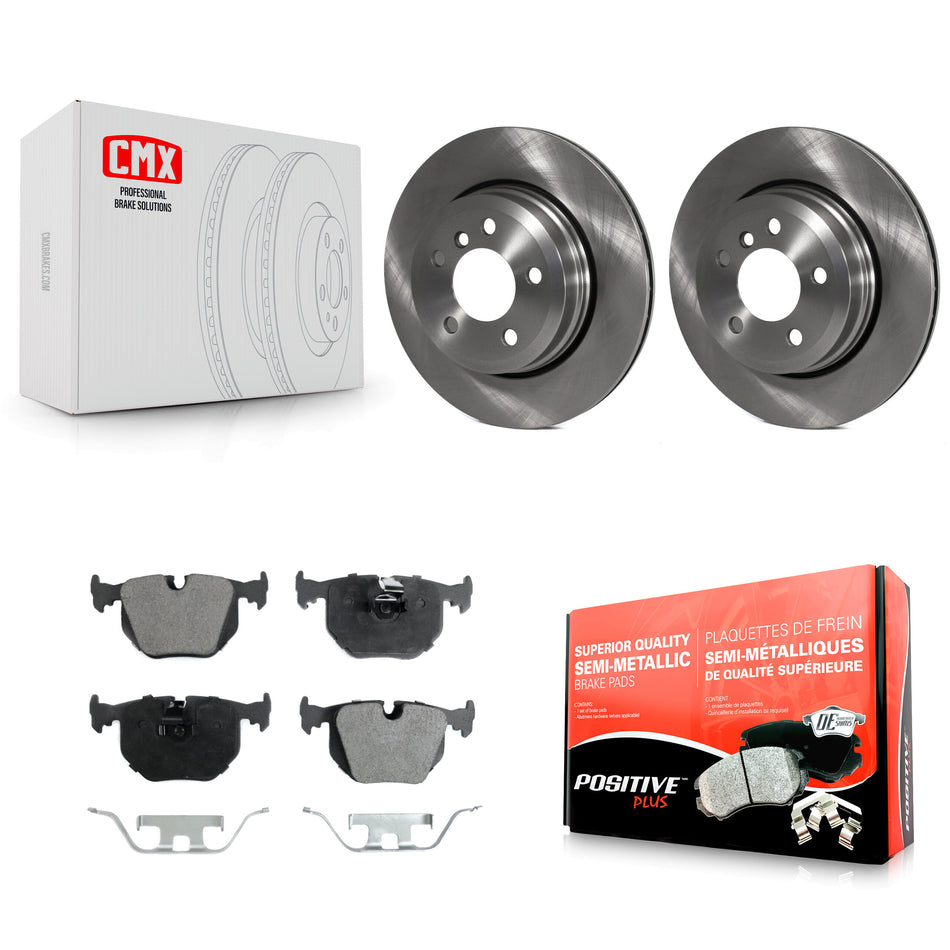 Rear Disc Brake Rotors And Semi-Metallic Pads Kit For 2004-2010 BMW X3 K8F-101812