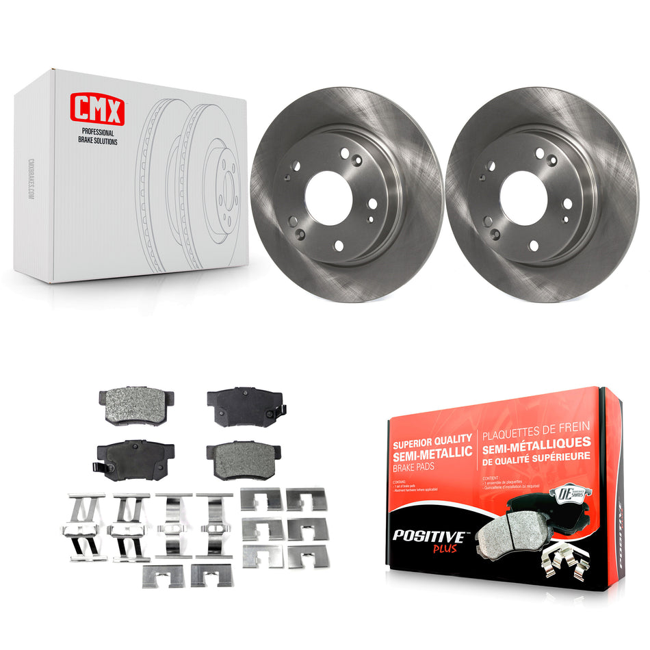 Rear Disc Brake Rotors And Semi-Metallic Pads Kit For Honda Civic Acura ILX CSX K8F-101813