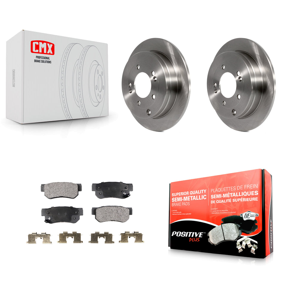 Rear Disc Brake Rotors And Semi-Metallic Pads Kit For 2006-2009 Hyundai Azera K8F-101815