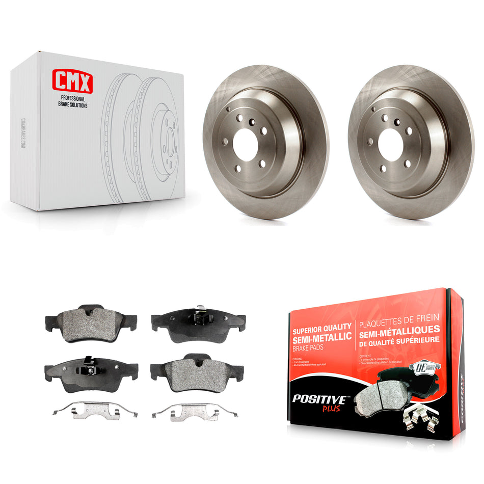 Rear Disc Brake Rotors And Semi-Metallic Pads Kit For Mercedes-Benz ML350 R350 ML500 ML320 R500 R320 ML450 K8F-101823