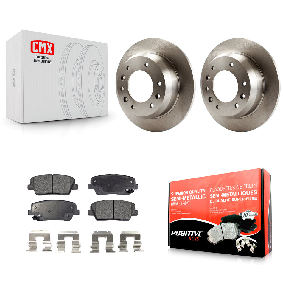 Rear Disc Brake Rotors And Semi-Metallic Pads Kit For Kia Sedona Hyundai Entourage K8F-101826