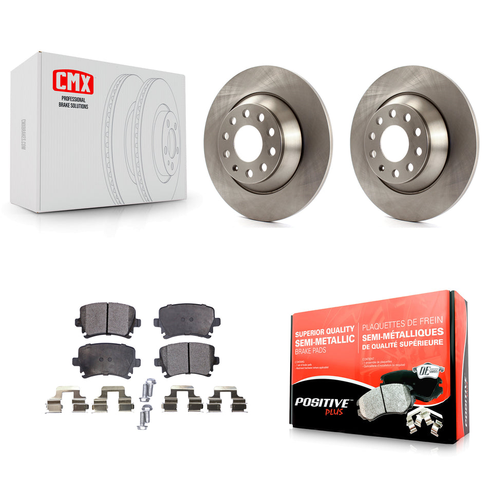 Rear Disc Brake Rotors And Semi-Metallic Pads Kit For Audi A6 Quattro With 302mm Diameter Rotor K8F-101828