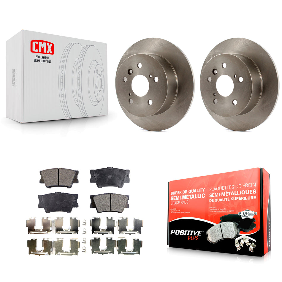 Rear Disc Brake Rotors And Semi-Metallic Pads Kit For Toyota Camry Lexus ES350 Avalon K8F-101829