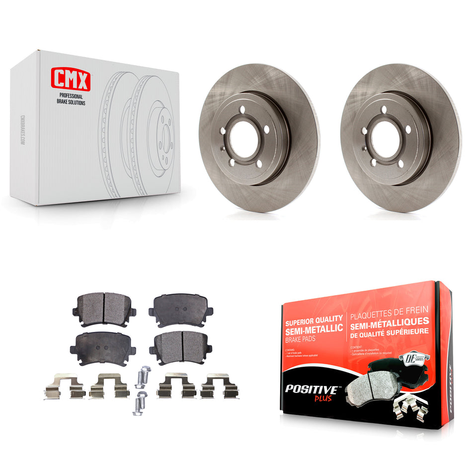 Rear Disc Brake Rotors And Semi-Metallic Pads Kit For Audi A4 Quattro K8F-101830