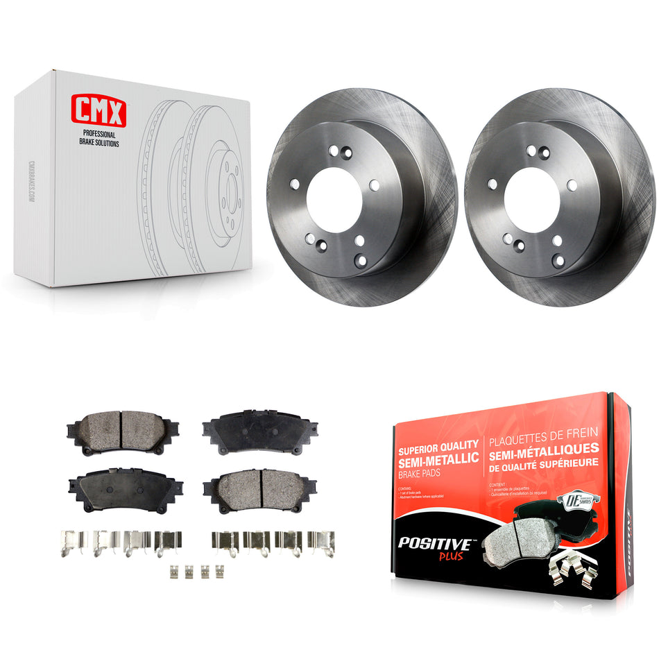 Rear Disc Brake Rotors And Semi-Metallic Pads Kit For Lexus IS250 K8F-101838