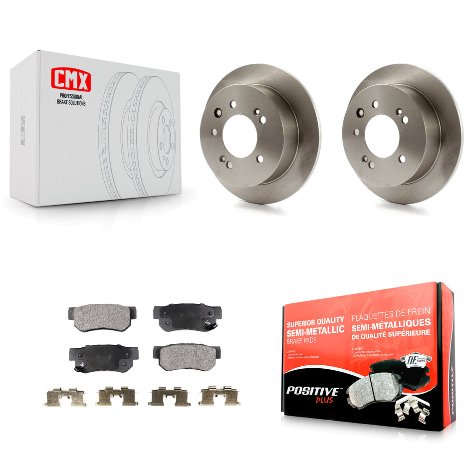 Rear Disc Brake Rotors And Semi-Metallic Pads Kit For Hyundai Elantra K8F-101844