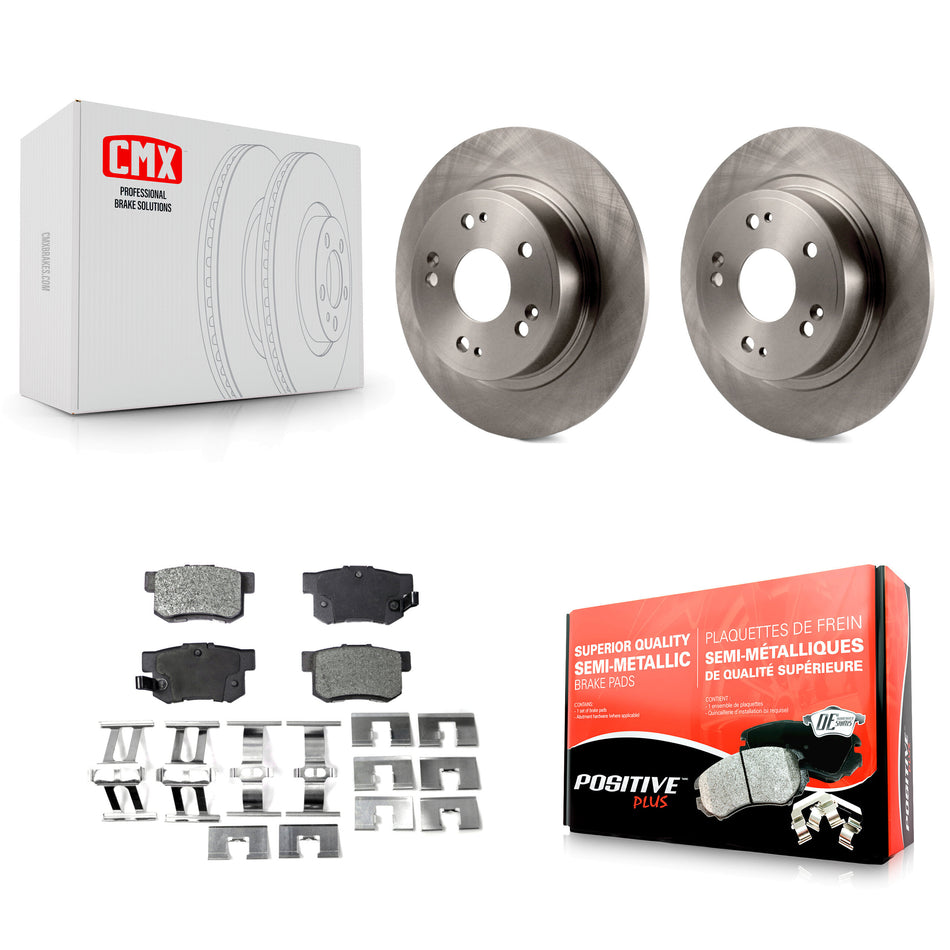 Rear Disc Brake Rotors And Semi-Metallic Pads Kit For Honda Accord Acura ILX K8F-101854