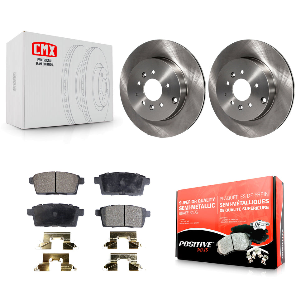 Rear Disc Brake Rotors And Semi-Metallic Pads Kit For 2007-2015 Mazda CX-9 K8F-101855