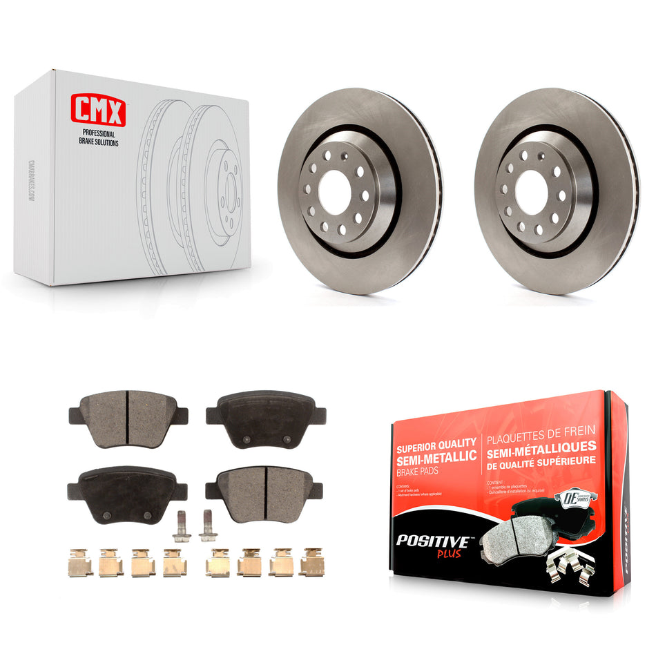 Rear Disc Brake Rotors And Semi-Metallic Pads Kit For 2013 Volkswagen GTI With 310mm Diameter Rotor K8F-101858