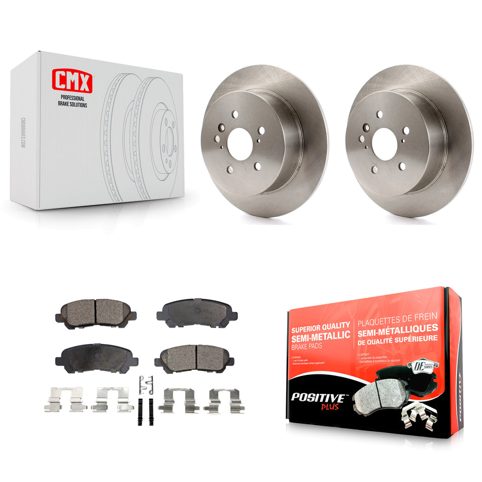 Rear Disc Brake Rotors And Semi-Metallic Pads Kit For 2008-2013 Toyota Highlander K8F-101871