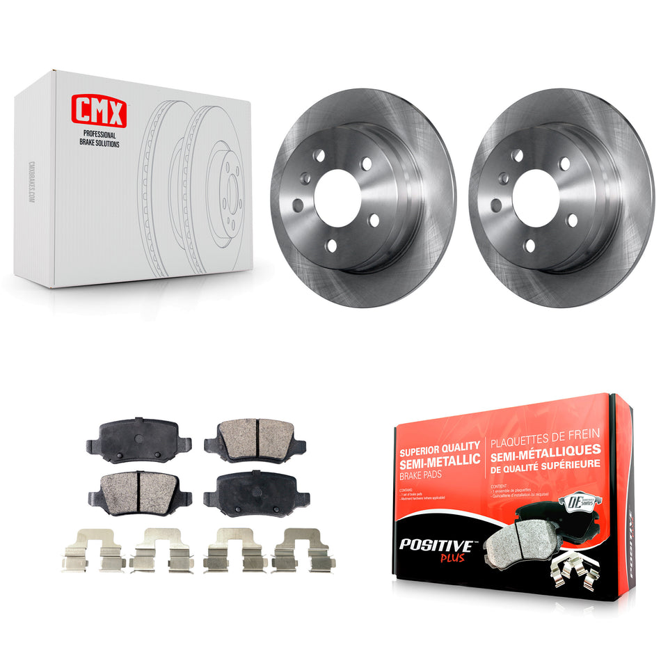 Rear Disc Brake Rotors And Semi-Metallic Pads Kit For 2006-2011 Mercedes-Benz B200 K8F-101880